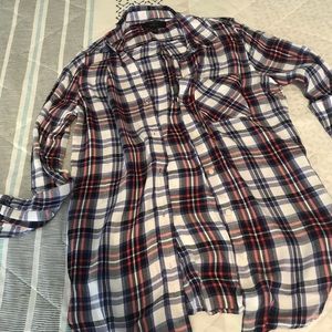Banana Republic boyfriend plaid button down